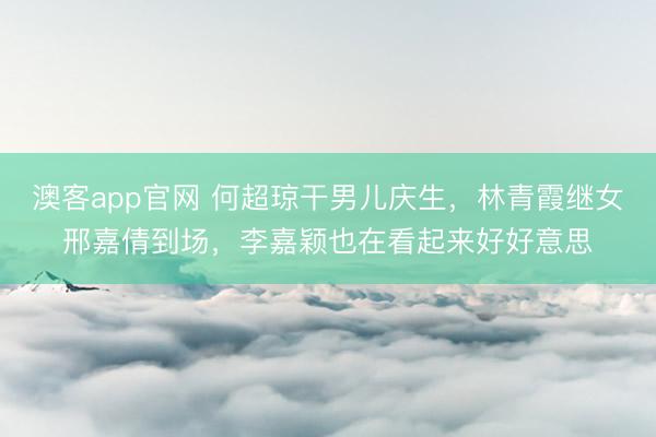澳客app官网 何超琼干男儿庆生，林青霞继女邢嘉倩到场，李嘉颖也在看起来好好意思