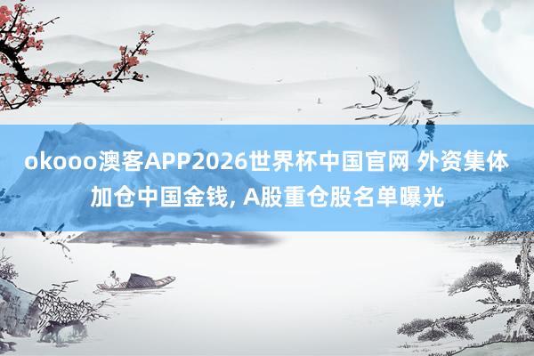 okooo澳客APP2026世界杯中国官网 外资集体加仓中国金钱， A股重仓股名单曝光