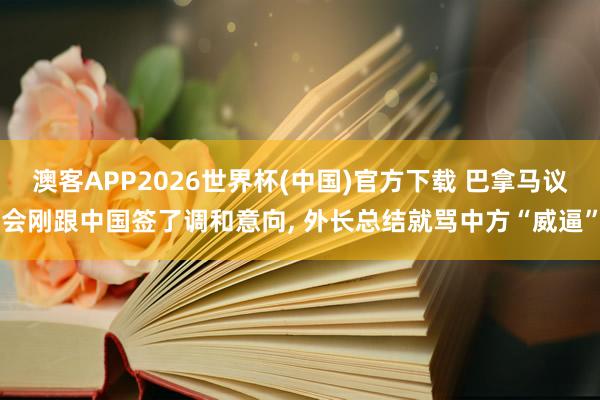 澳客APP2026世界杯(中国)官方下载 巴拿马议会刚跟中国签了调和意向, 外长总结就骂中方“威逼”