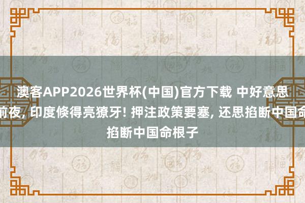 澳客APP2026世界杯(中国)官方下载 中好意思会谈前夜， 印度倏得亮獠牙! 押注政策要塞， 还思掐断中国命根子