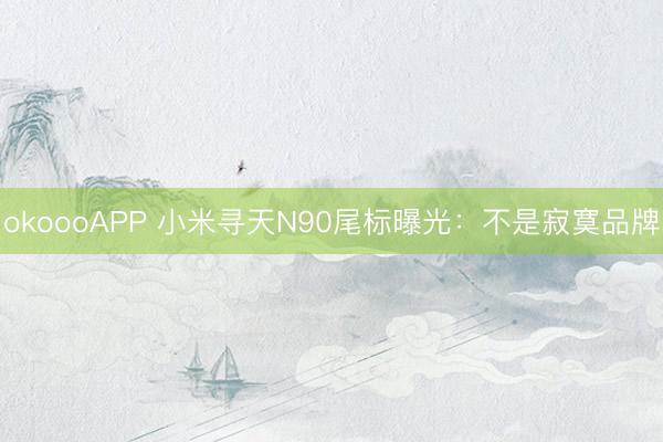 okoooAPP 小米寻天N90尾标曝光：不是寂寞品牌