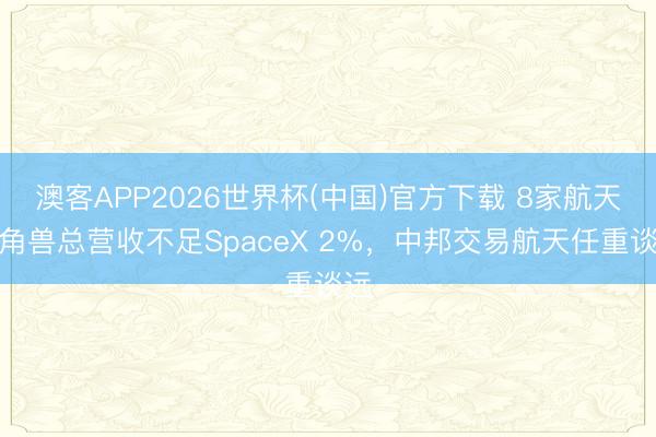 澳客APP2026世界杯(中国)官方下载 8家航天独角兽总营收不足SpaceX 2%，中邦交易航天任重谈远