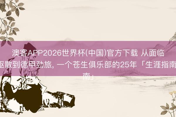 澳客APP2026世界杯(中国)官方下载 从面临驱散到德甲劲旅， 一个苍生俱乐部的25年「生涯指南」