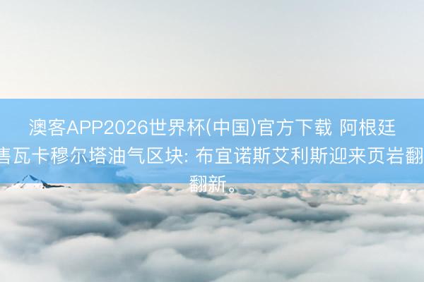 澳客APP2026世界杯(中国)官方下载 阿根廷抛售瓦卡穆尔塔油气区块: 布宜诺斯艾利斯迎来页岩翻新。