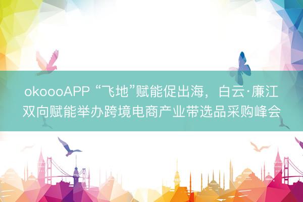 okoooAPP “飞地”赋能促出海，白云·廉江双向赋能举办跨境电商产业带选品采购峰会